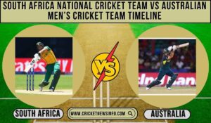 South Africa National Cricket Team vs Australian Men’s Cricket Team Timeline