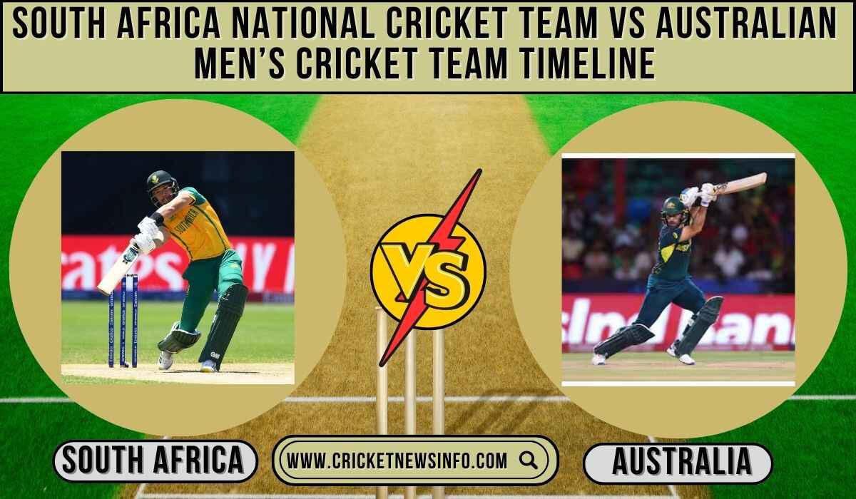 South Africa National Cricket Team vs Australian Men’s Cricket Team Timeline